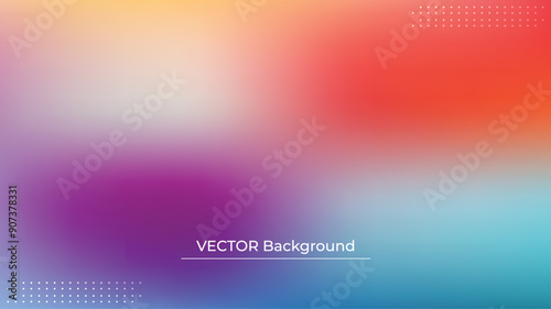 Wallpaper Mural Smooth and blurry colorful gradient mesh background. Modern bright rainbow colors. Easy editable soft colored vector banner template. Premium quality Torontodigital.ca