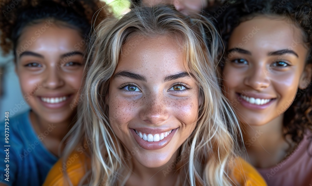 A multiracial group of friends is taking a selfie outside, with international students enjoying time together on campus, reflecting a vibrant friendship and lifestyle. A multiracial group of friends is taking a selfie outside, with international students enjoying time together on campus, reflecting a vibrant friendship and lifestyle.