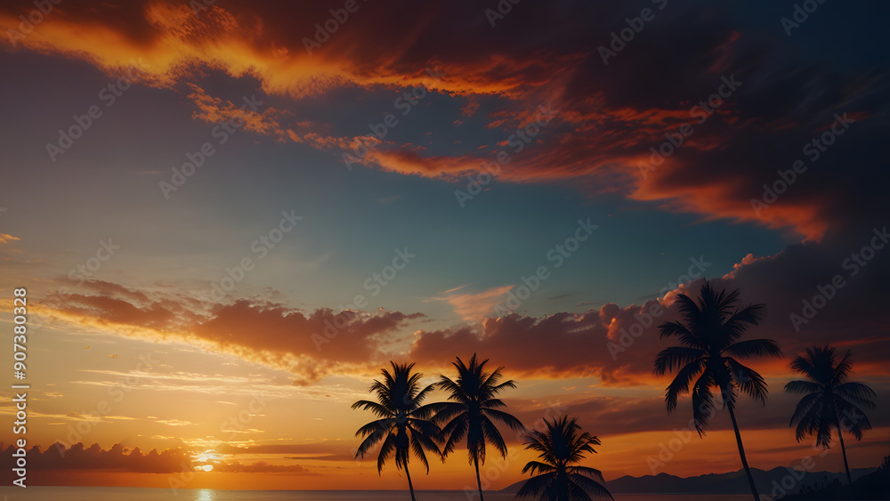 Sunset Spectacle: Calm Waters and Vibrant Skies Sunset Spectacle: Calm Waters and Vibrant Skies