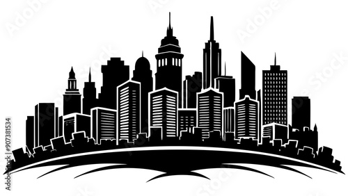 Best Generic Skyline Silhouette Illustrations for Urban-Themed Designs