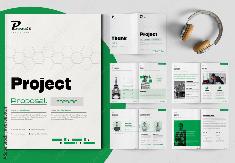 Project Proposal Design Layout Stock Template | Adobe Stock