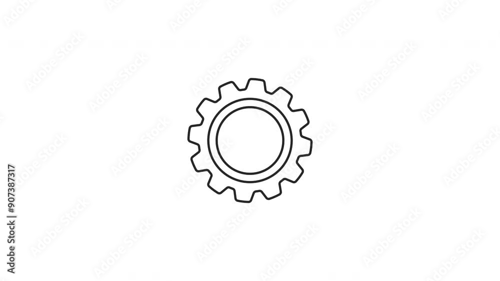 Settings gear wheel animated video Settings gear wheel animated video
