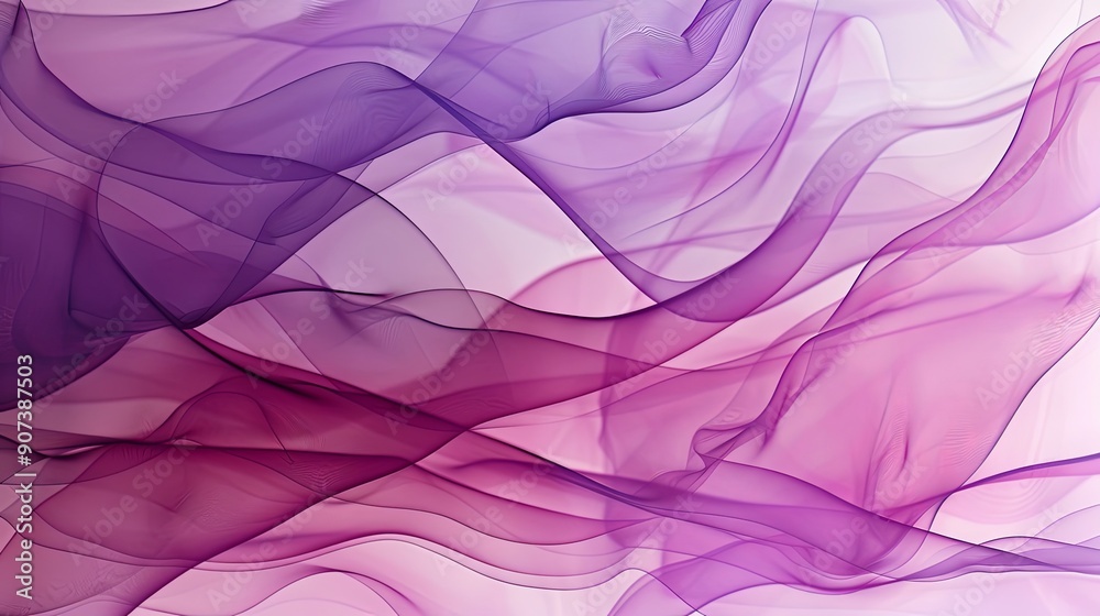 Fototapeta premium Elegant Gradient Frosted Glass with Flowing Curves in Plum and Mauve, Exuding a Sense of Luxury and Artistic Aesthetics