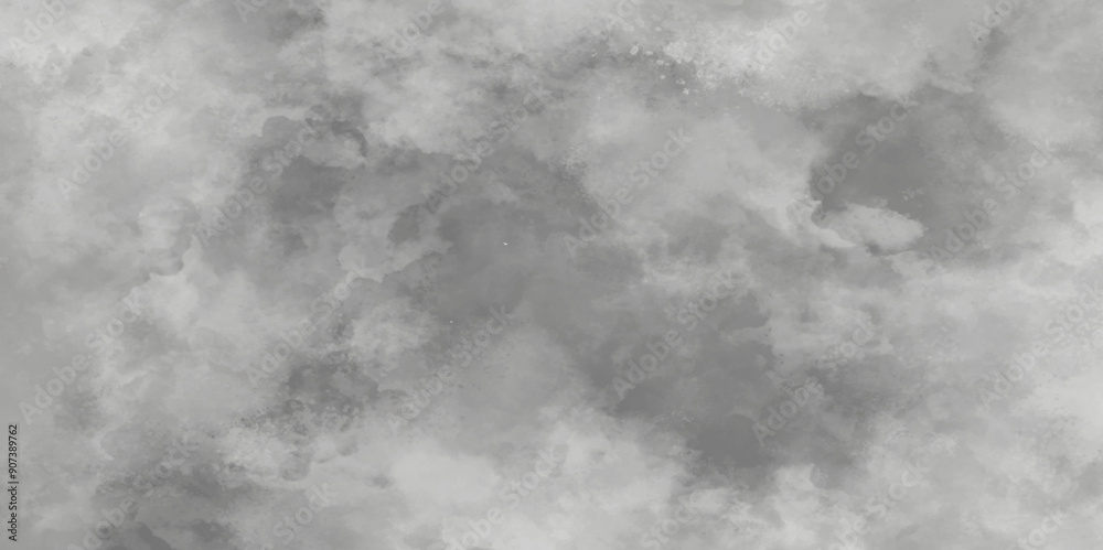 Abstract Black and white old stained grunge grey shades watercolor background. Watercolor white and light gray texture, background. Illustration.