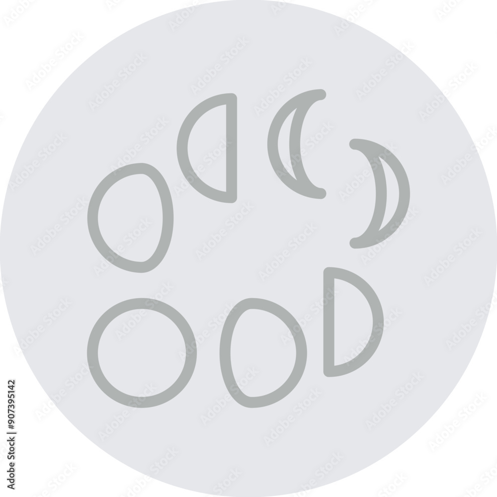 moon phases Vector Line Grey Circle Grey moon phases Vector Line Grey Circle Grey