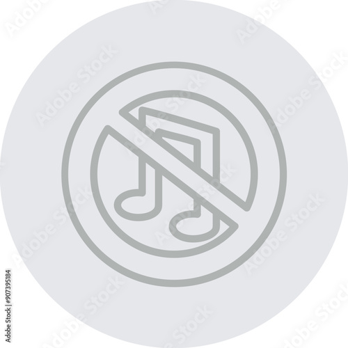 No songs Vector Line Grey Circle Grey