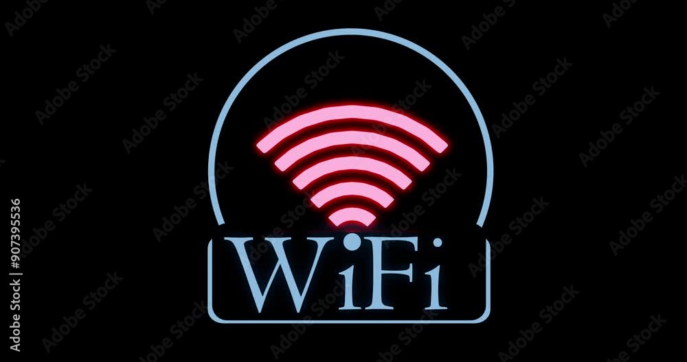 Wi-Fi flashing signal; Web connectivity animation; Internet connection icon; wireless hotspot icon