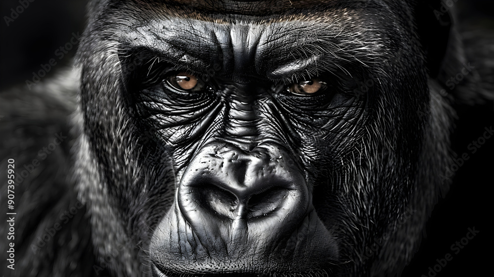 Closeup of a Gorilla's Face Closeup of a Gorilla's Face