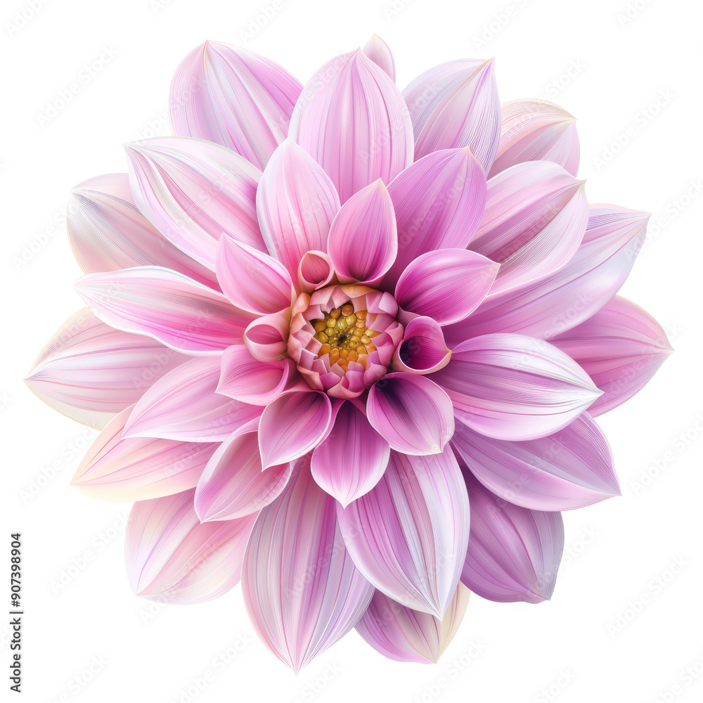 Stunning Close-Up of a Pink Dahlia Flower with Intricate Petal Details and Soft Lighting Stunning Close-Up of a Pink Dahlia Flower with Intricate Petal Details and Soft Lighting