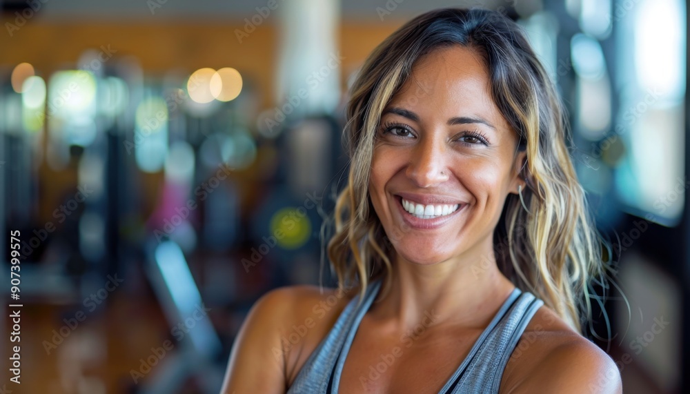 Smiling Woman In A Gym Smiling Woman In A Gym