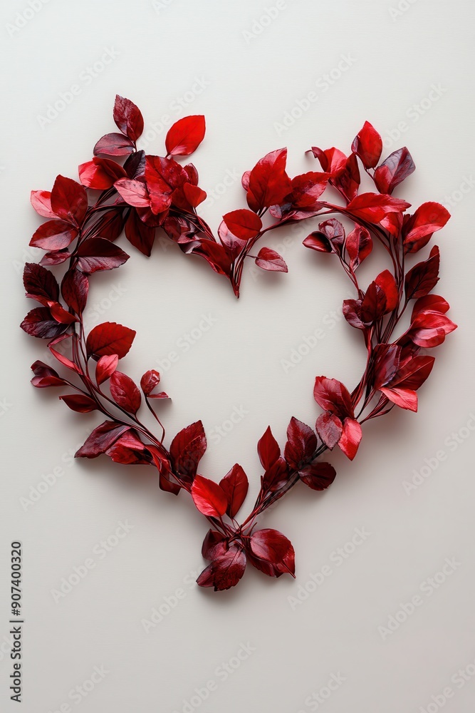 Elegant heart-shaped decor on a clean background, stylish and minimalistic design, symbol of love and romance, copy space Elegant heart-shaped decor on a clean background, stylish and minimalistic design, symbol of love and romance, copy space