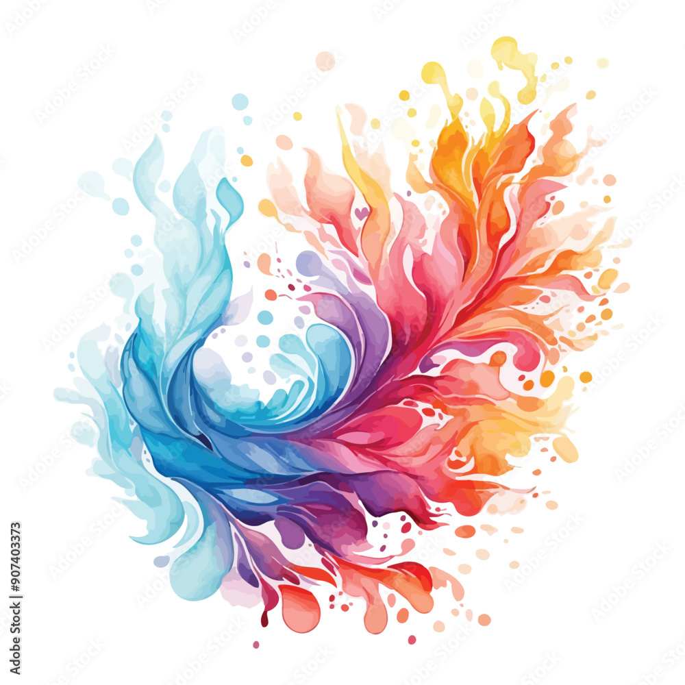 Watercolor splatter logo design Watercolor splatter logo design