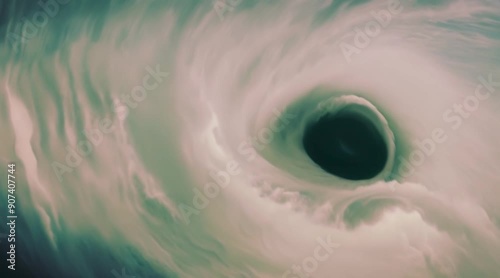 Footage of a hurricane's eye wall making landfall.
 photo