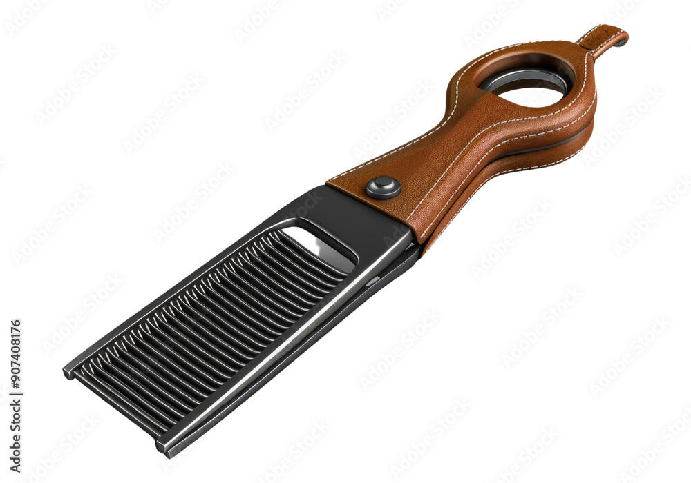 Obraz premium stylish barber hair holder isolated on transparent background.