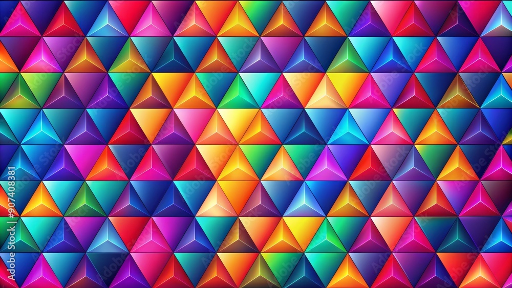 Vibrant triangle gradient pattern with mesmerizing abstract shapes and colors blending seamlessly on a sleek modern background texture.