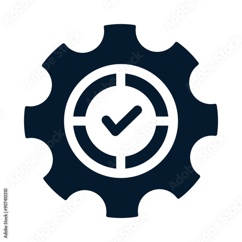 Concept complete system. Vector linear icon isolated on white background.