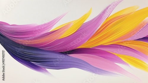 Vibrant Abstract Painting Depicting Butterfly or Dragonfly in Flight