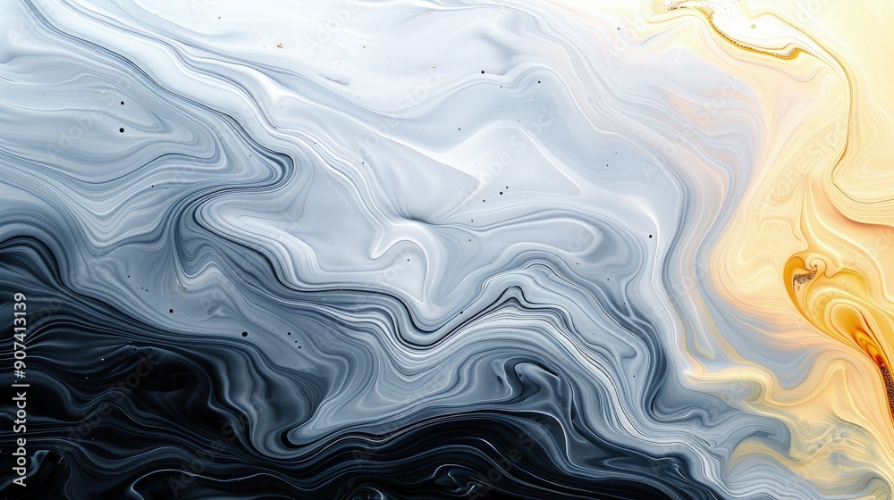 Abstract Painting with Fluid Patterns and Oceanic Motion Abstract Painting with Fluid Patterns and Oceanic Motion