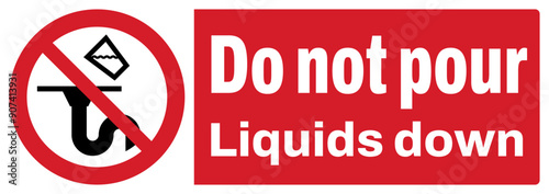 ISO prohibition safety signs_do not pour liquids down landscape tex variation_no guns permitted size 1/2 a4/a3/a2/a1	
