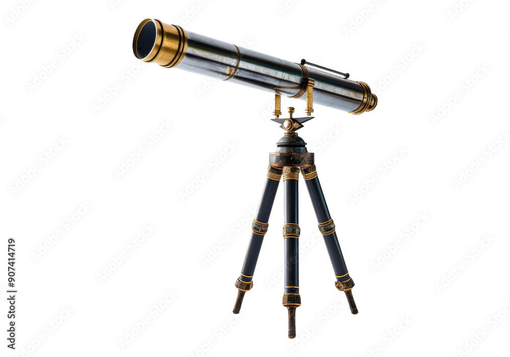 telescope on tripod isolated on transparent background. telescope on tripod isolated on transparent background.