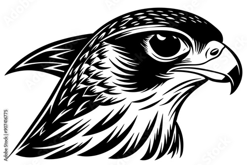 falcon head vector silhouette, eagle head icon