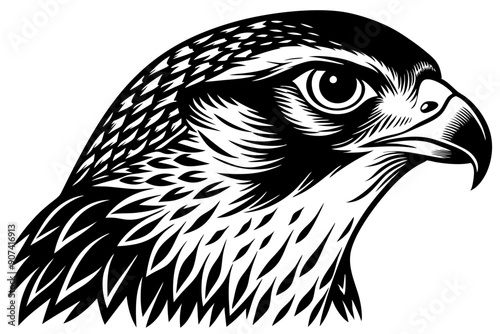 falcon head vector silhouette, eagle head icon