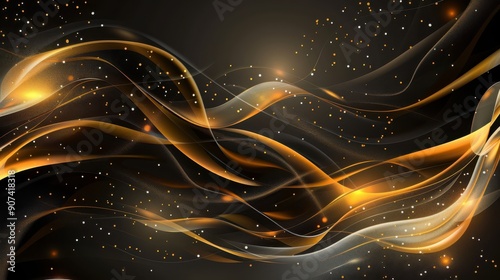 abstract black gold background vector