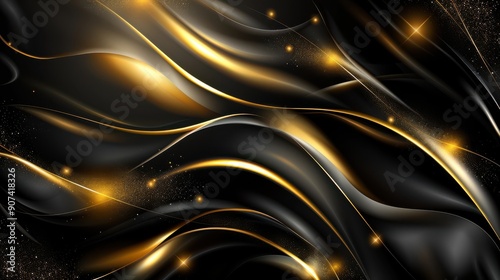 abstract black gold background vector