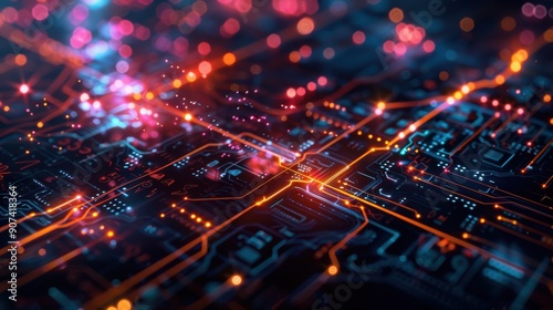 abstract digital art background futuristic