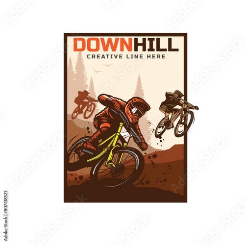mountain biker on the hill