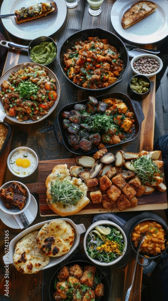 Appetizers and Side Dishes in Rustic Setting. Appetizers and Side Dishes in Rustic Setting.
