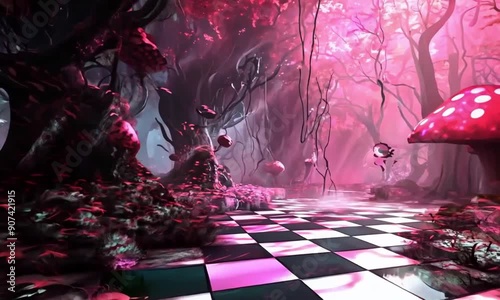 A alice in wonderland background