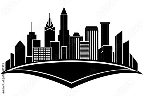 High-quality vector silhouette of Beijing, China for printable graphic design projects