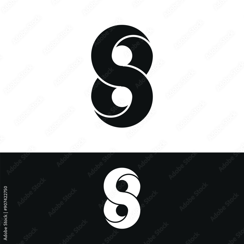 Abstract number 8 logo design concept. Premium Vector Abstract number 8 logo design concept. Premium Vector