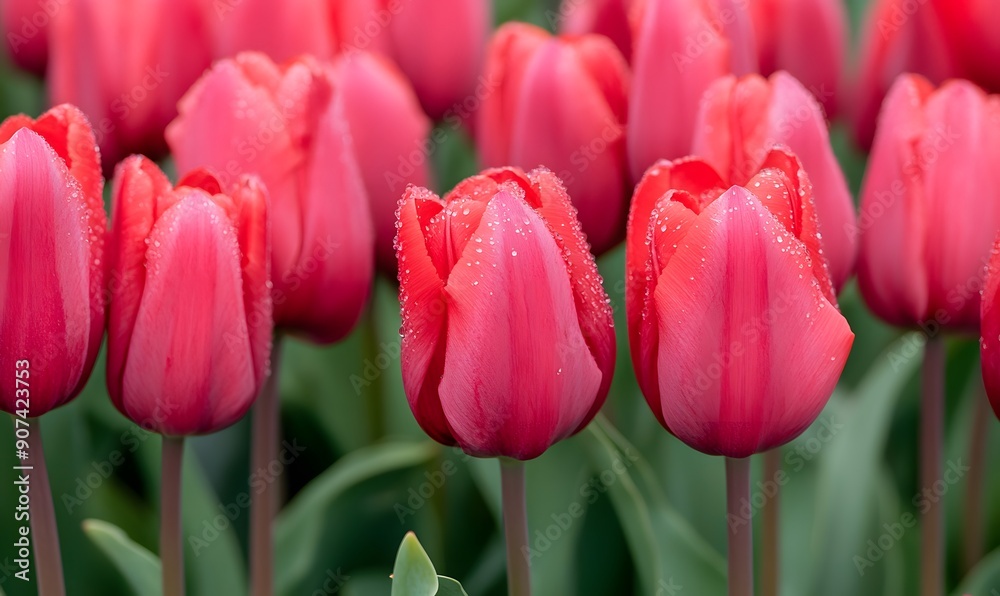 Many red tulips, Generative AI Many red tulips, Generative AI