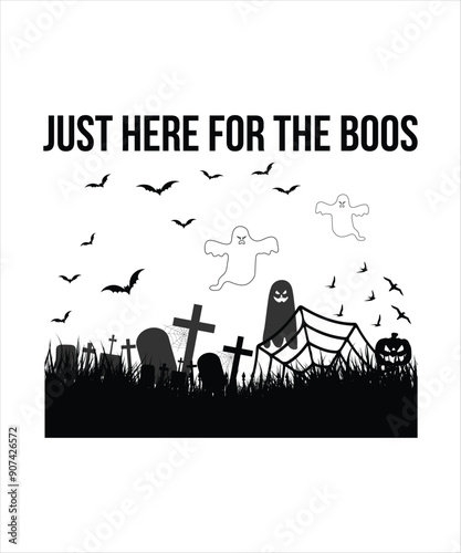 Happy Halloween Vector T-Shirt Design, Template