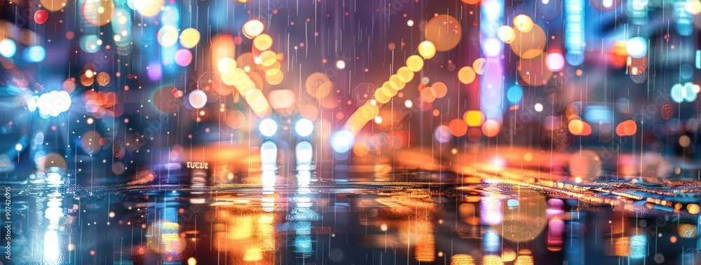 City Lights in the Rain City Lights in the Rain