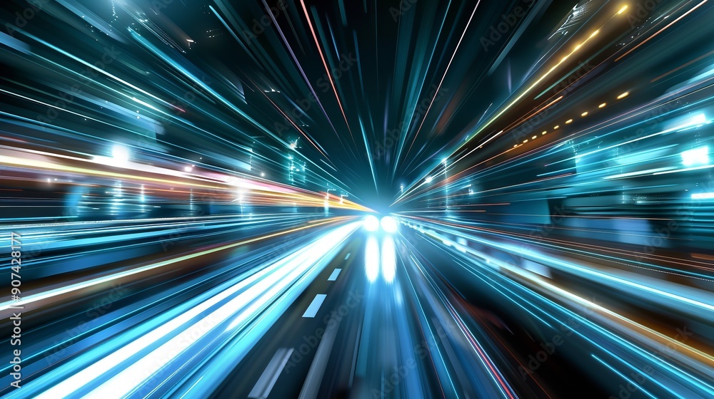 Background wallpaper with the notion of light speed technology. Generative Ai Background wallpaper with the notion of light speed technology. Generative Ai