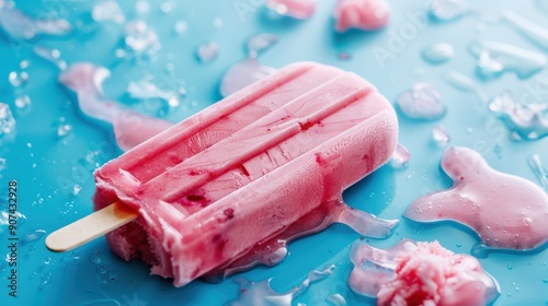 refreshing popsicle dripping with melted goodness sweet treat beat heat summer season