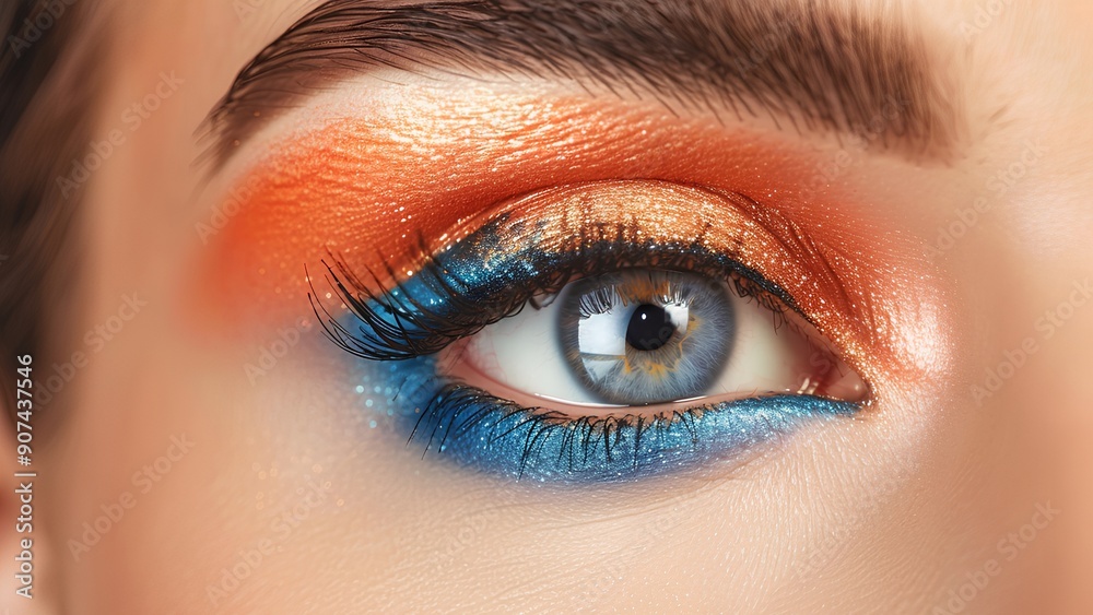 Fototapeta premium Vibrant Visions: A Comprehensive Guide to Eye Shadows