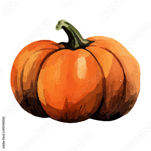 watercolor pumpkin. Fresh and healthy vegetables. Farm vegetables. fall autumn Pumpkin element Png, watercolor illustration, Autumn Halloween Watercolor Pumpkin.
