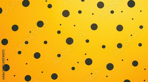 Vibrant yellow background with playful polka dots, ideal for a fun and energetic look.