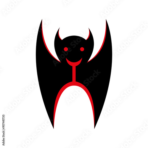 Bat on a white background. Bat logo vector, icon, illustration. Bat vector icon illustration design logo template.