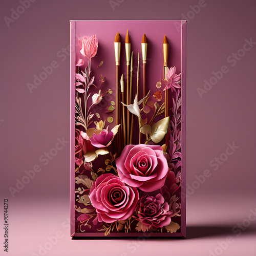 The Rose incense sticks in the duplex HWC board box are truly a sight to behold. The elegant packaging design features a combination of bright and pastel hues that make the cardboard box stand out. Th photo