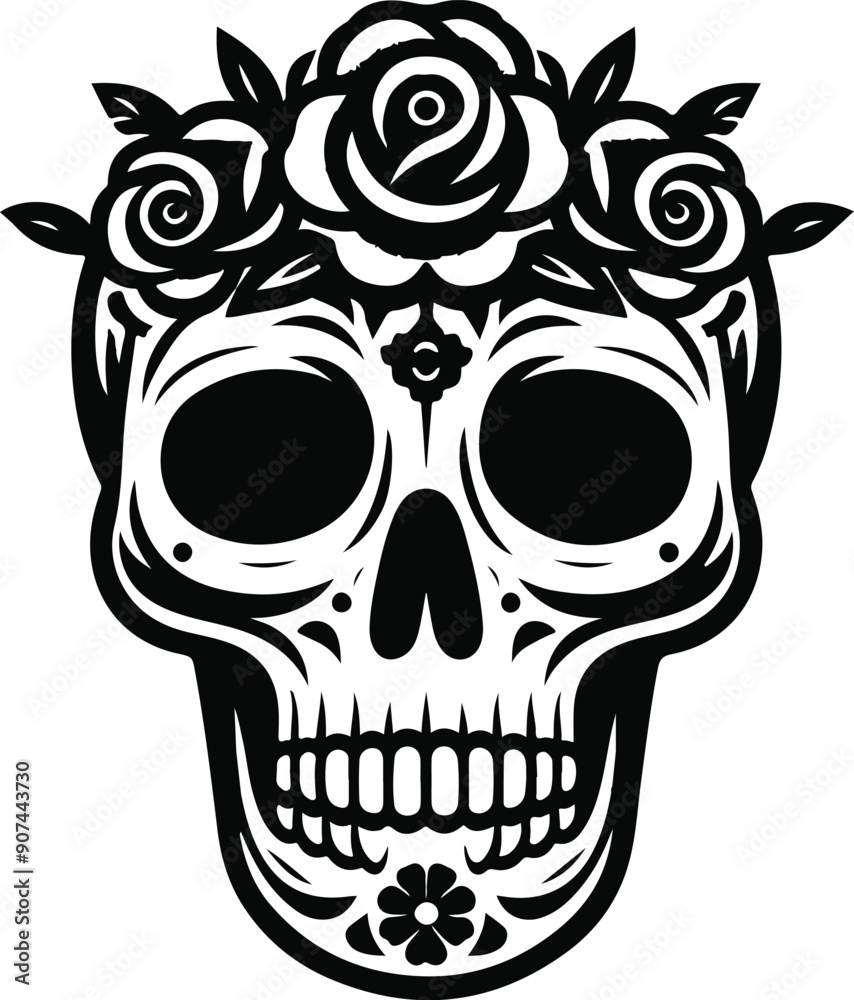 Skull Silhouette Vector. Skull Silhouette Vector.