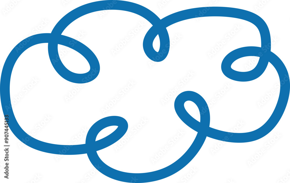 Line Simple Cloud Doodle Line Simple Cloud Doodle