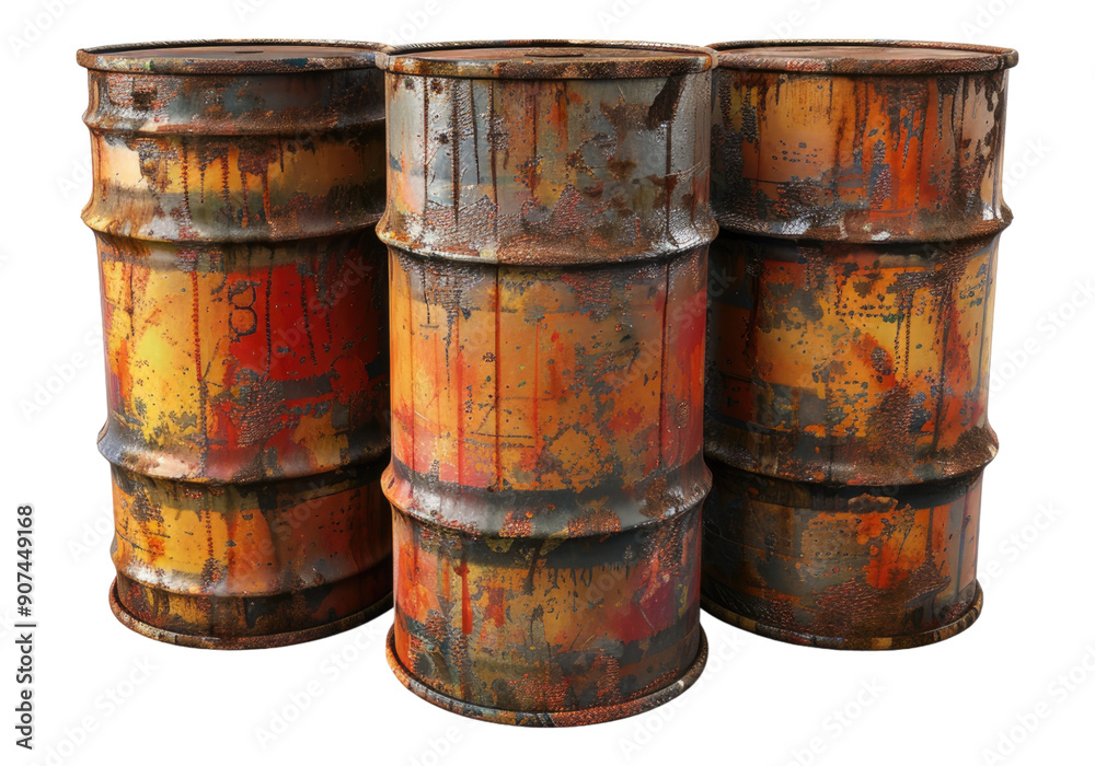 toxic barrels isolated on transparent background. toxic barrels isolated on transparent background.