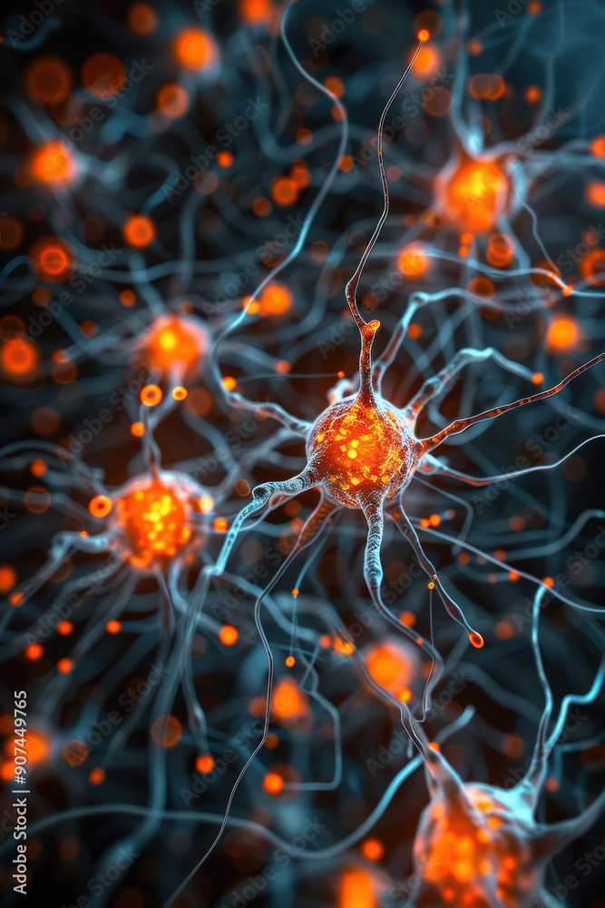 Glowing Brain Connections Glowing Brain Connections