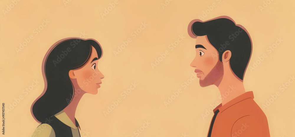 Two people looking at each other Two people looking at each other