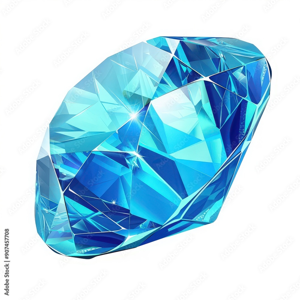A stunning blue diamond showcasing intricate facets and brilliant reflections, perfect for jewelry design or luxury themes. A stunning blue diamond showcasing intricate facets and brilliant reflections, perfect for jewelry design or luxury themes.